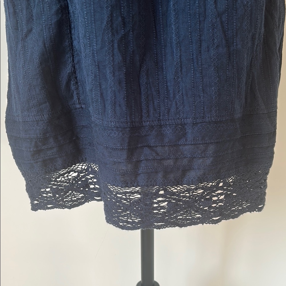 Blue Relaxed Ruched Tunic Blouse - Picture 3 of 12